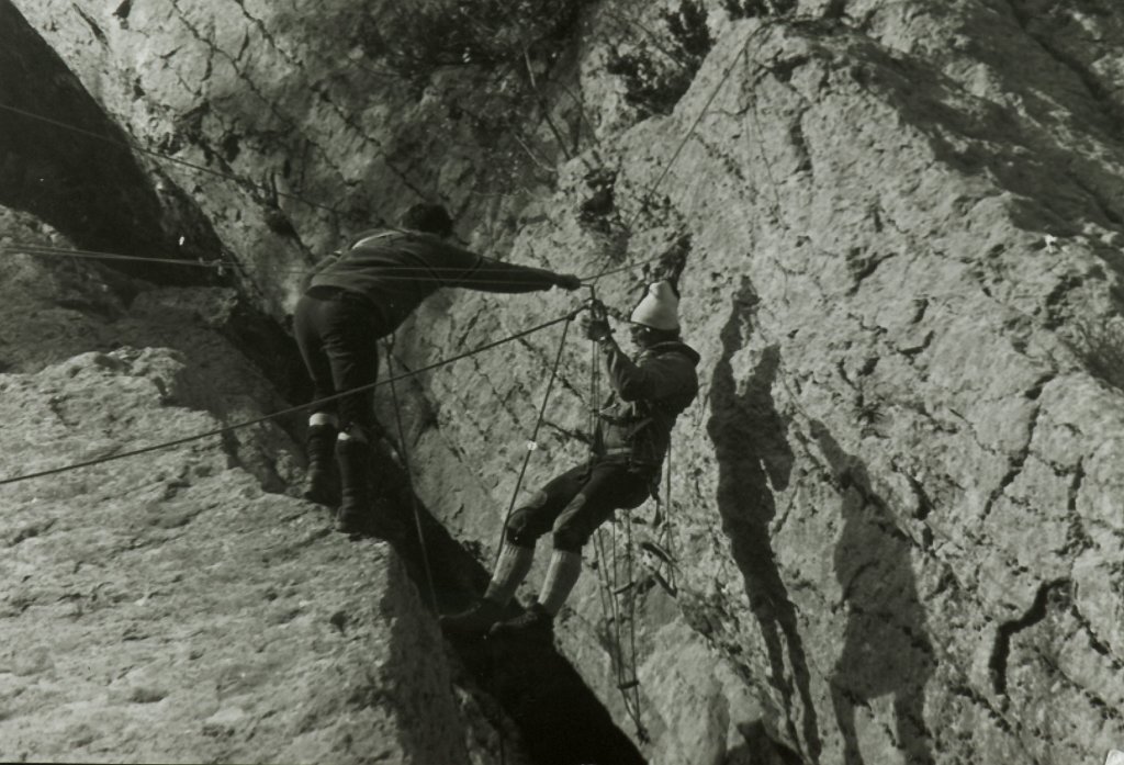 Ricard Vila i Joan Mari al cable Via CADE Montrebei